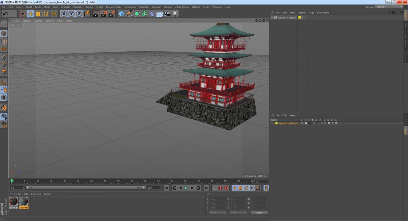 3D model Japanese Temple