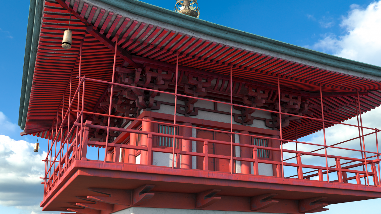 3D model Japanese Temple