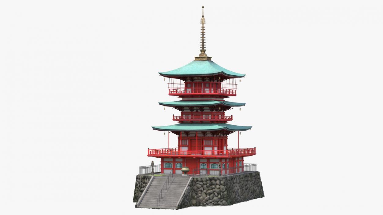 3D model Japanese Temple