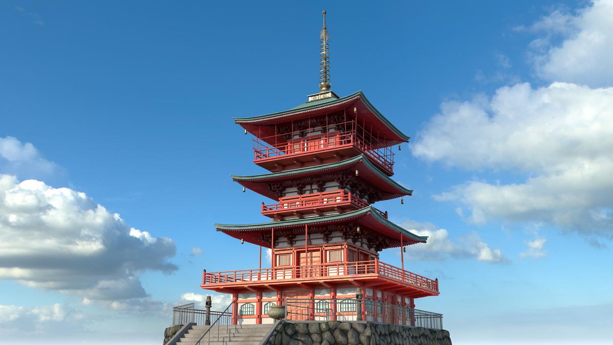 3D model Japanese Temple