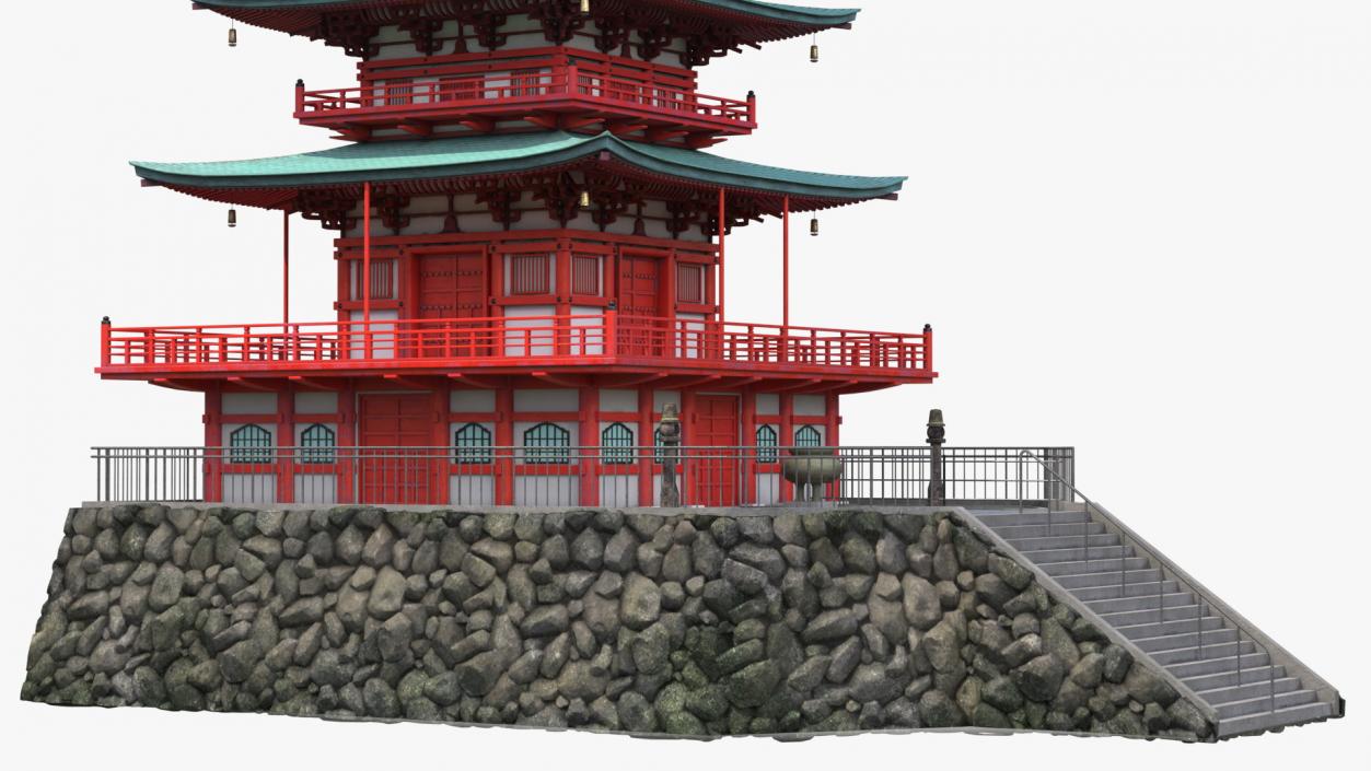 3D model Japanese Temple