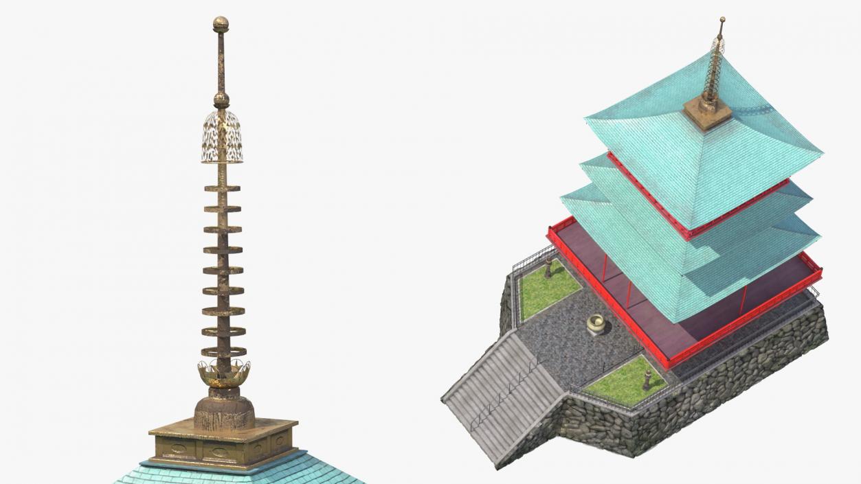 3D model Japanese Temple