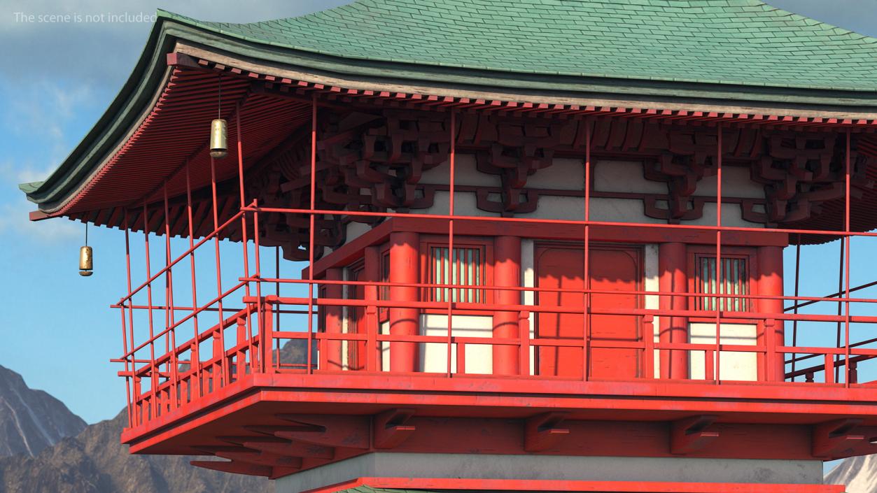 3D model Japanese Temple