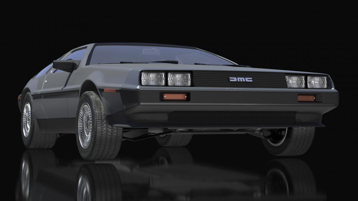 3D DeLorean DMC-12 Simple Interior