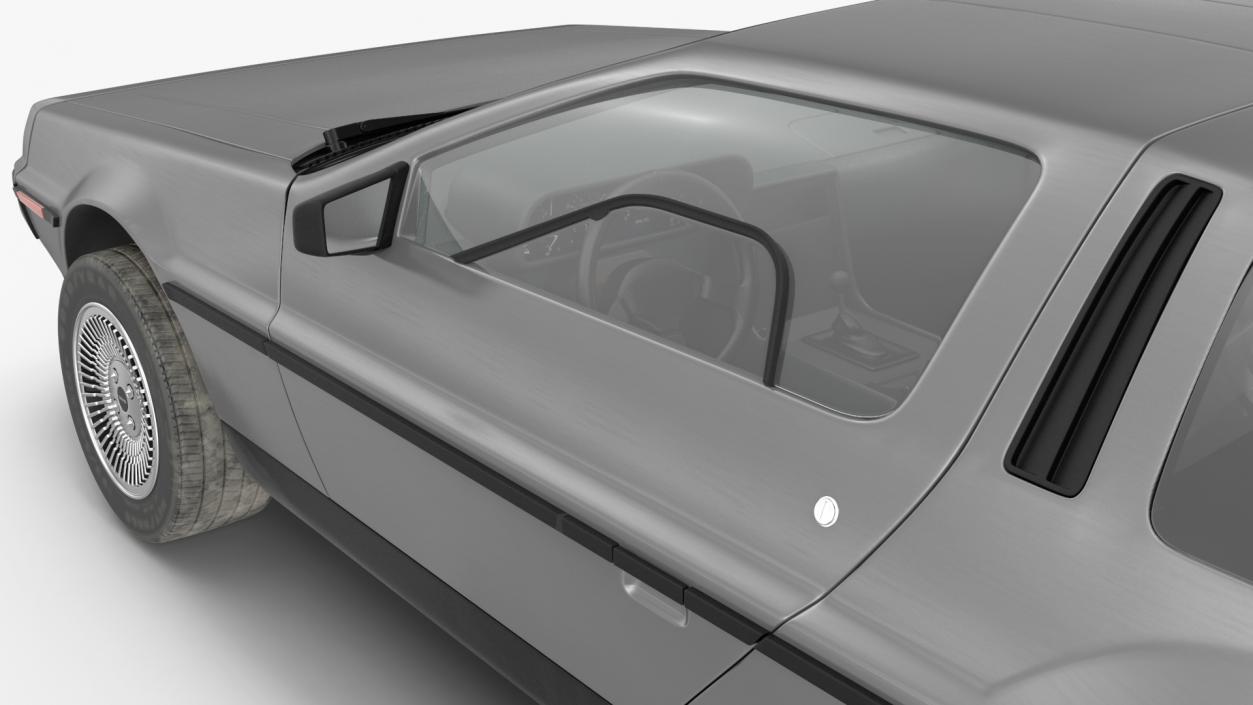 3D DeLorean DMC-12 Simple Interior