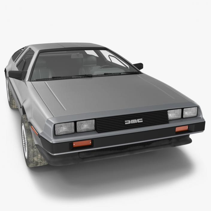 3D DeLorean DMC-12 Simple Interior