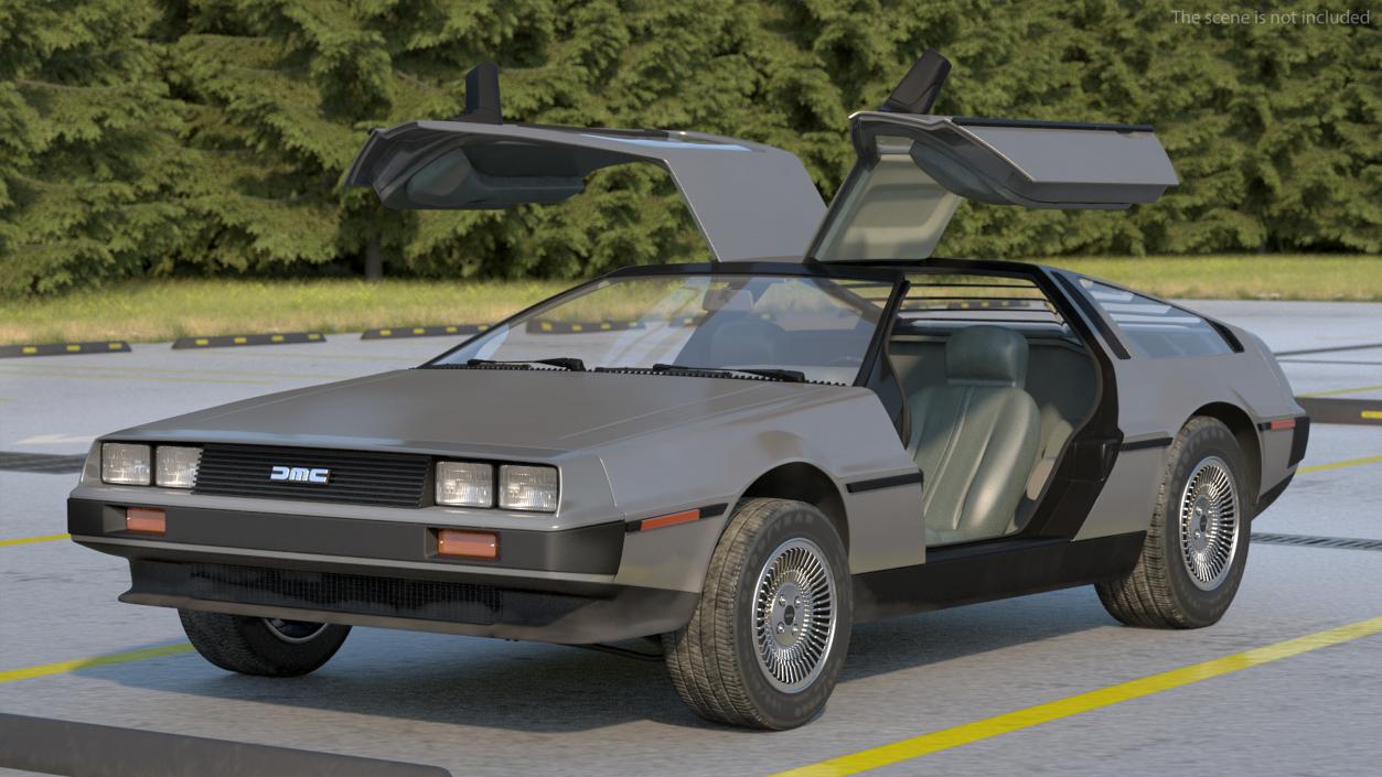 3D DeLorean DMC-12 Simple Interior