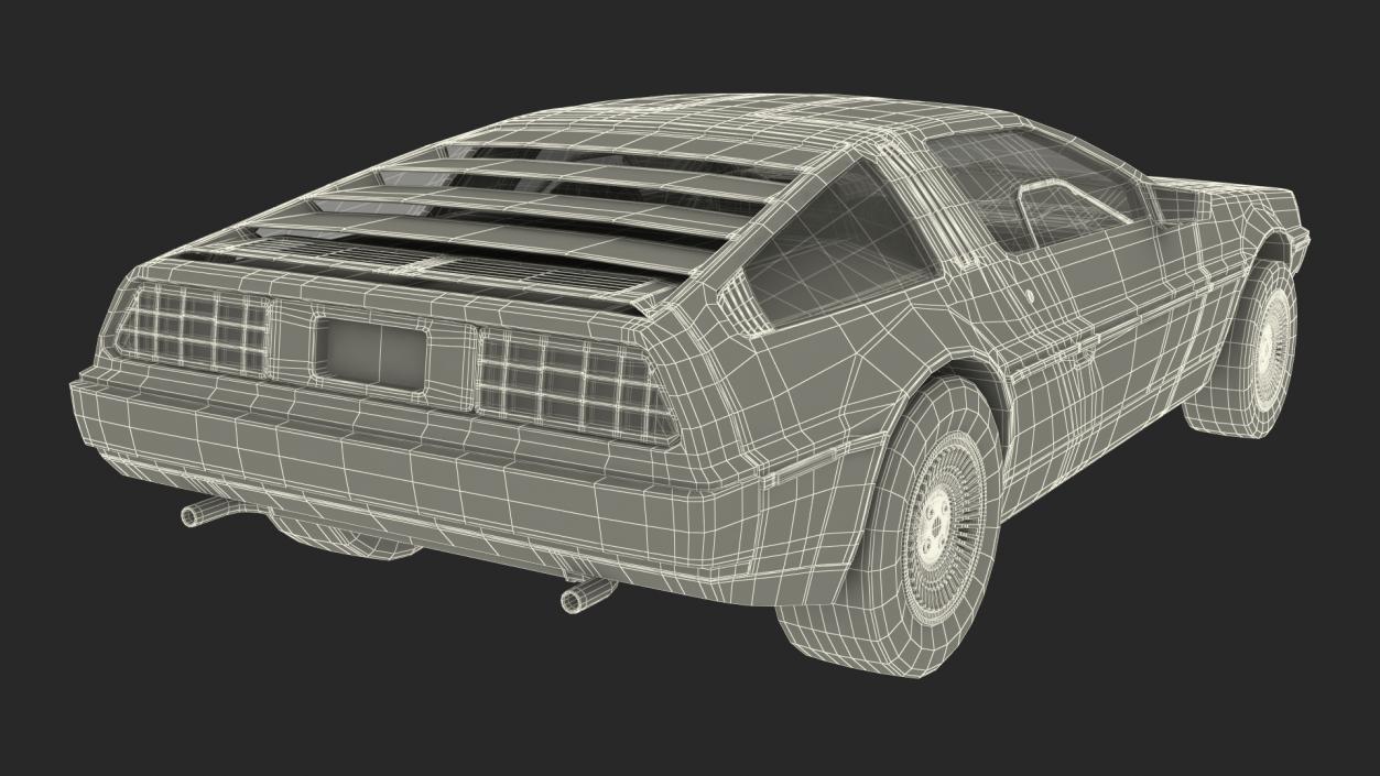 3D DeLorean DMC-12 Simple Interior