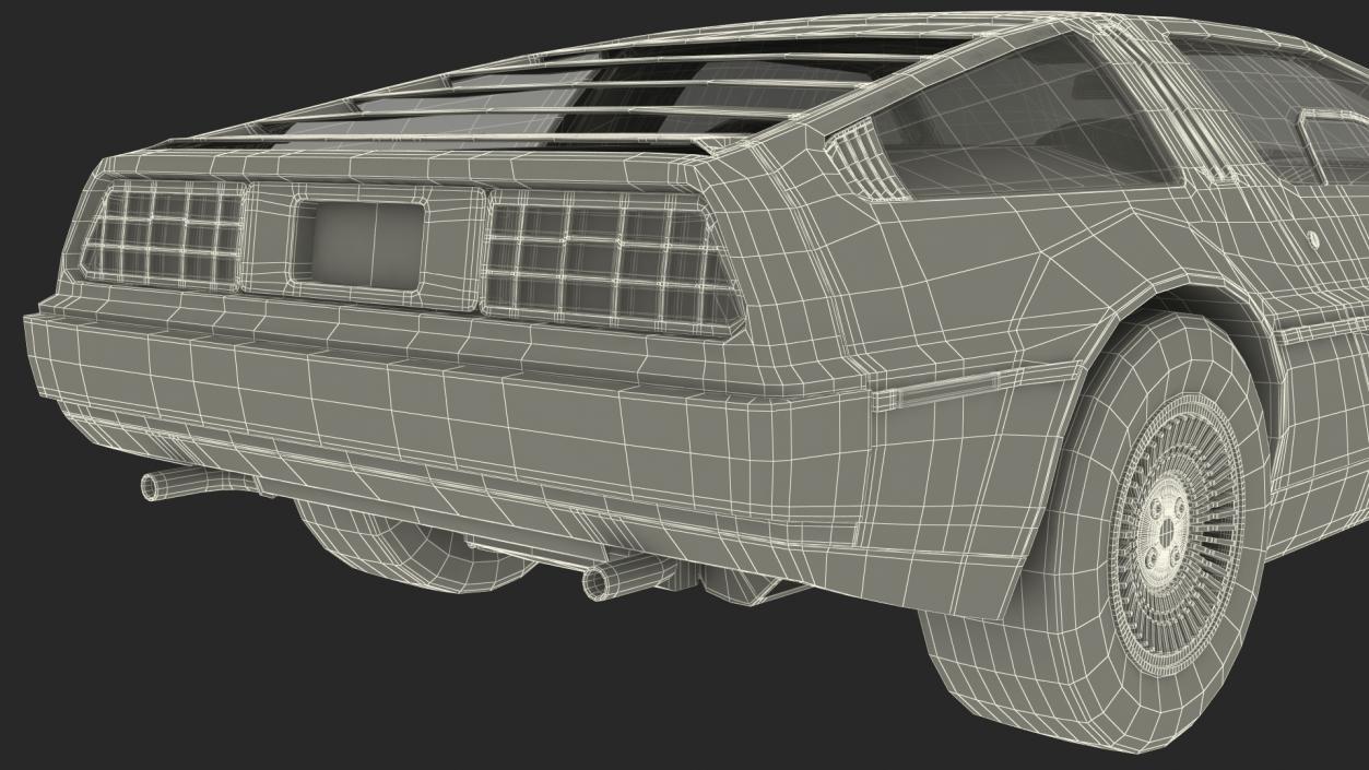 3D DeLorean DMC-12 Simple Interior