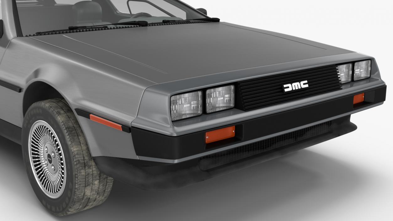 3D DeLorean DMC-12 Simple Interior