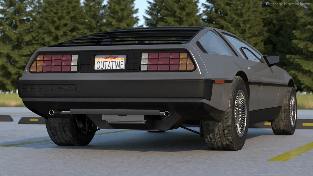 3D DeLorean DMC-12 Simple Interior