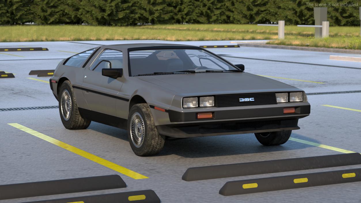 3D DeLorean DMC-12 Simple Interior