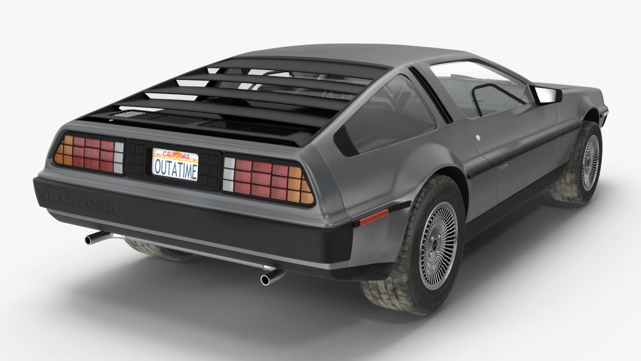 3D DeLorean DMC-12 Simple Interior