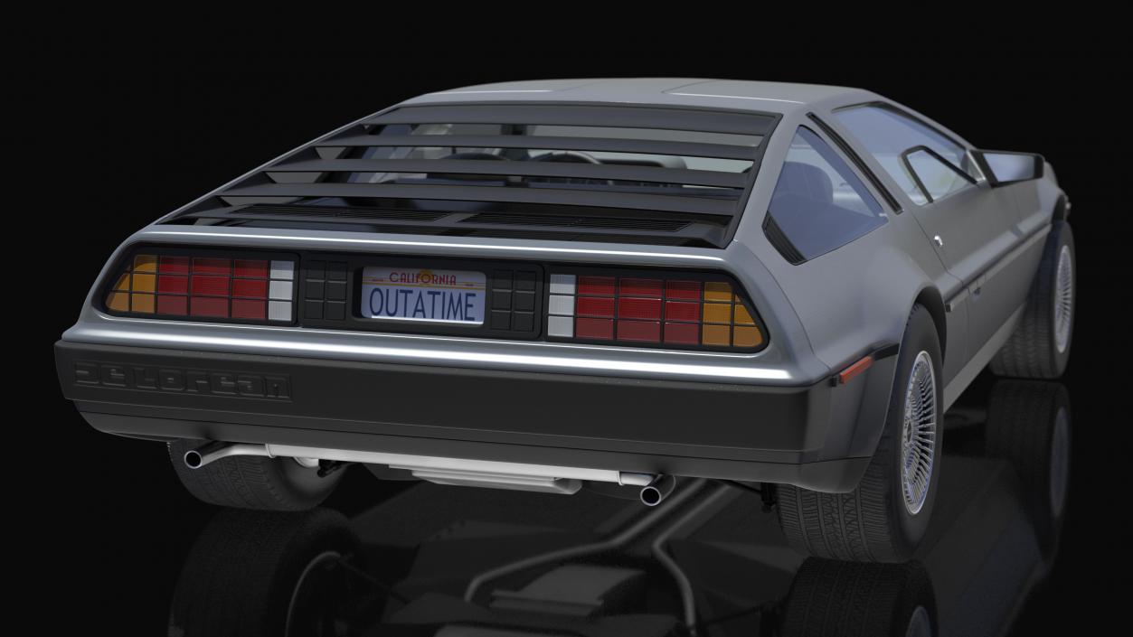 3D DeLorean DMC-12 Simple Interior