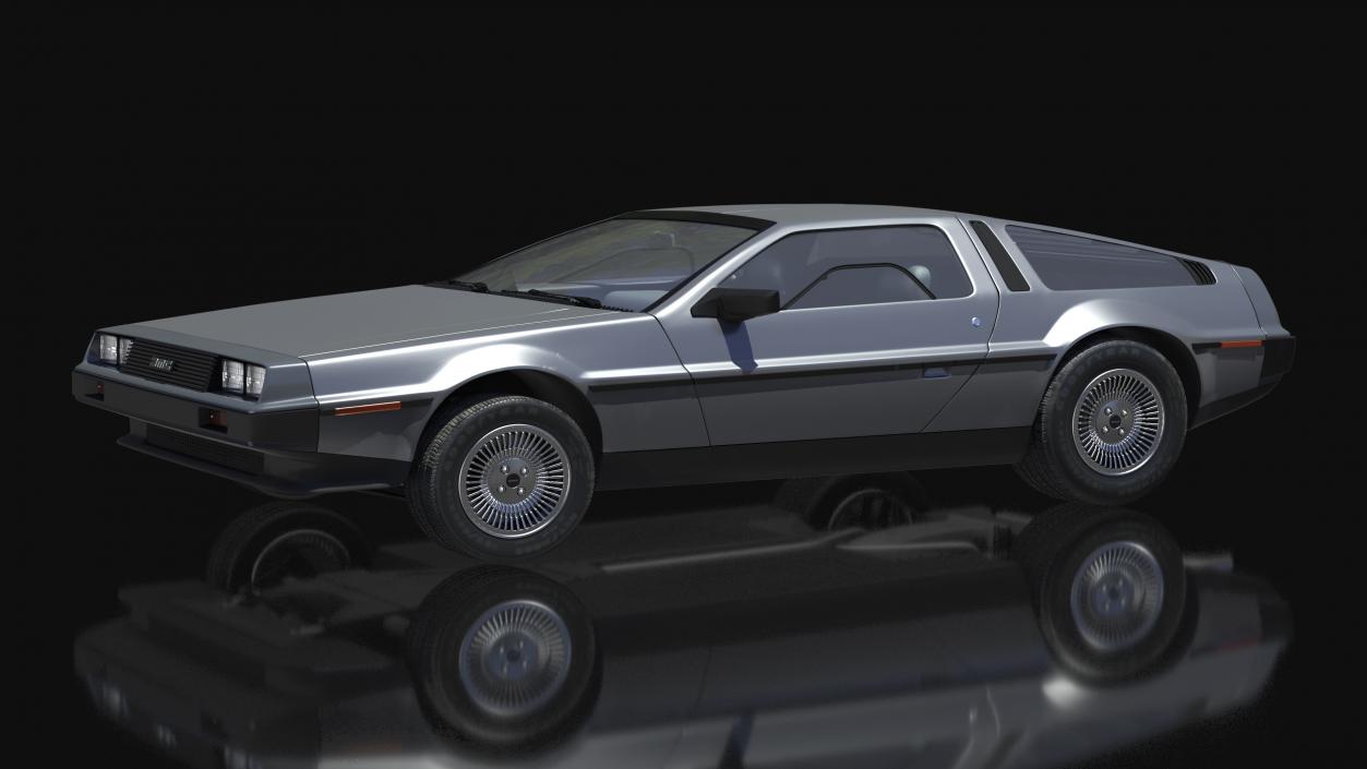 3D DeLorean DMC-12 Simple Interior