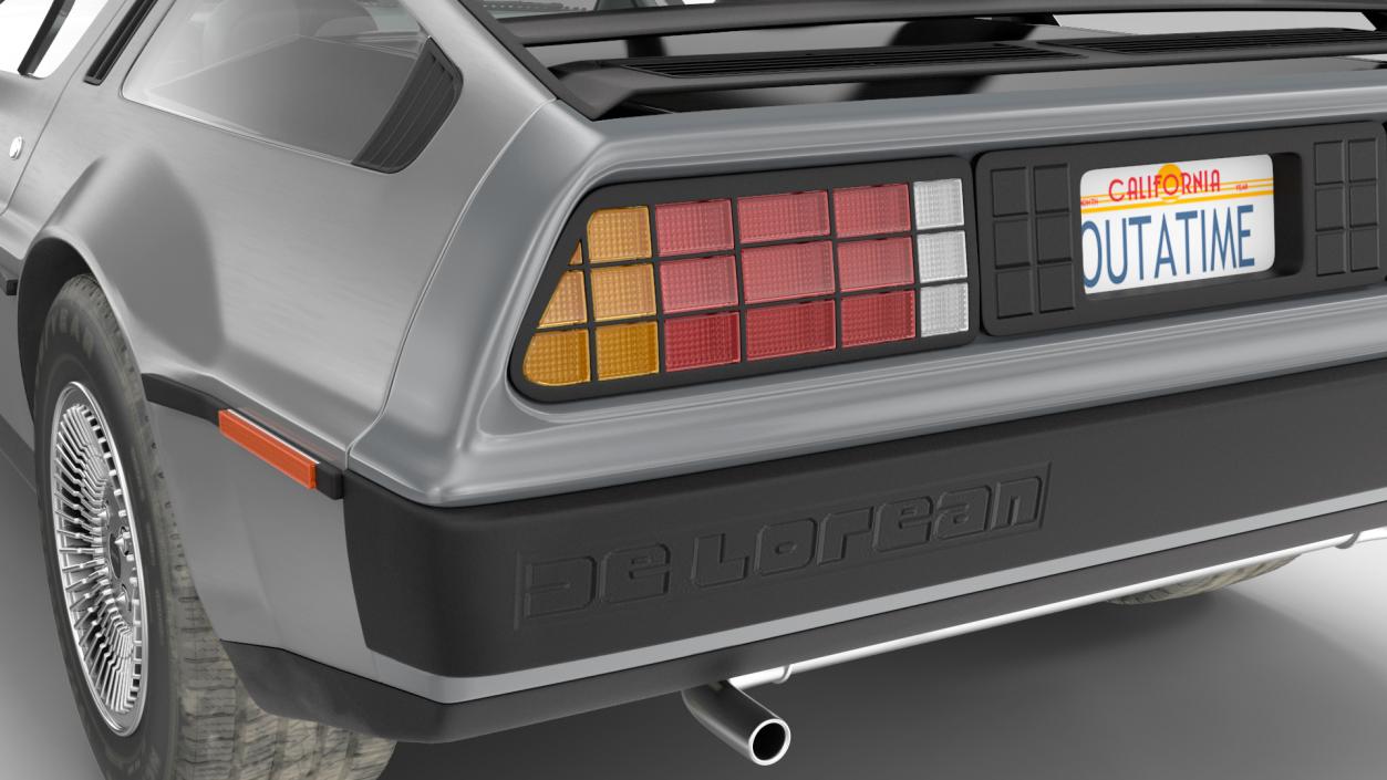 3D DeLorean DMC-12 Simple Interior