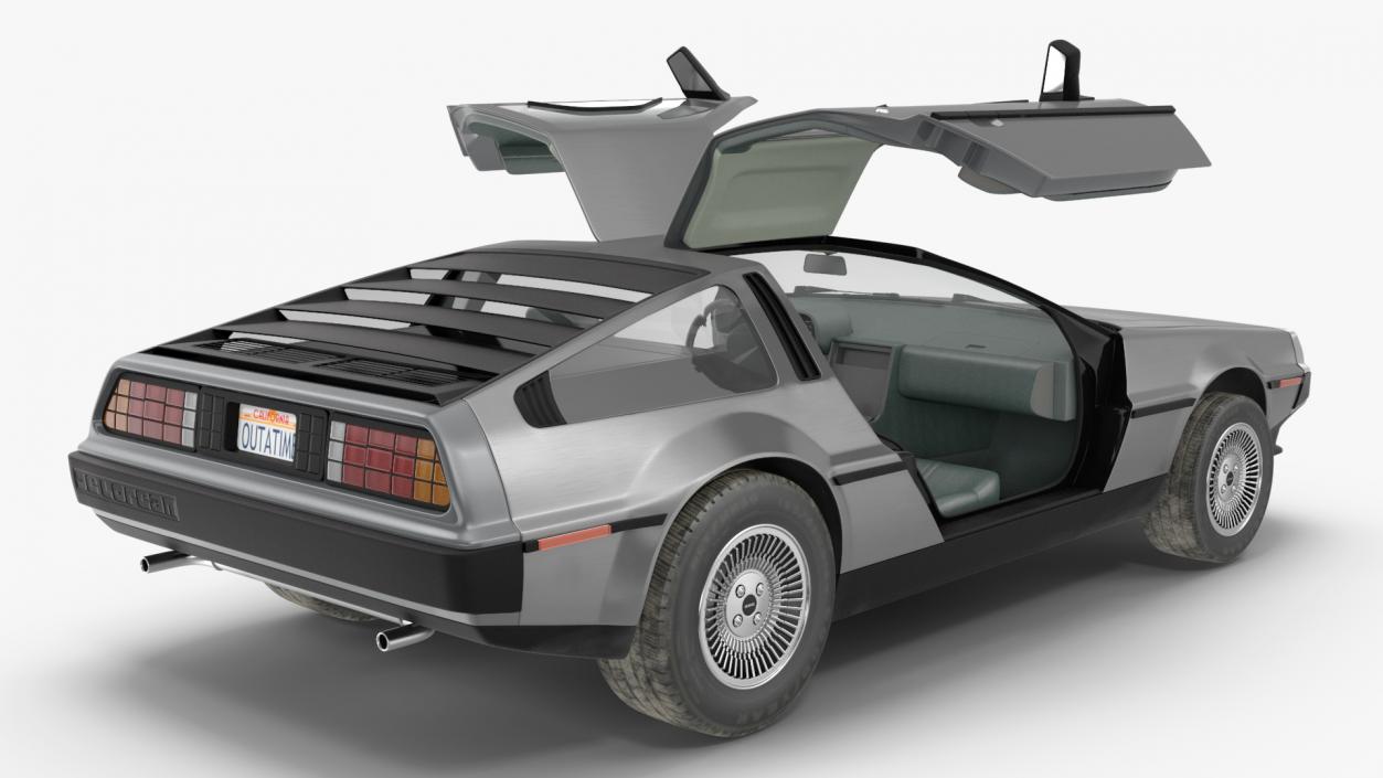 3D DeLorean DMC-12 Simple Interior