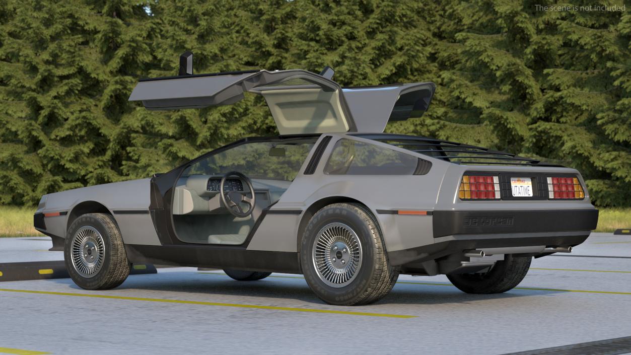 3D DeLorean DMC-12 Simple Interior