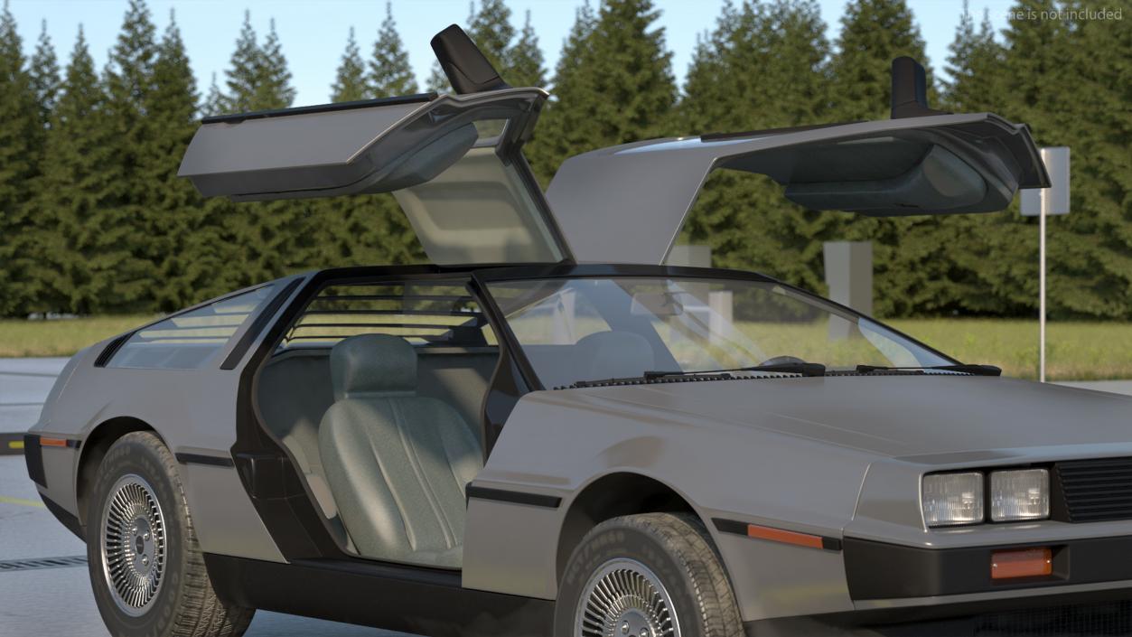 3D DeLorean DMC-12 Simple Interior