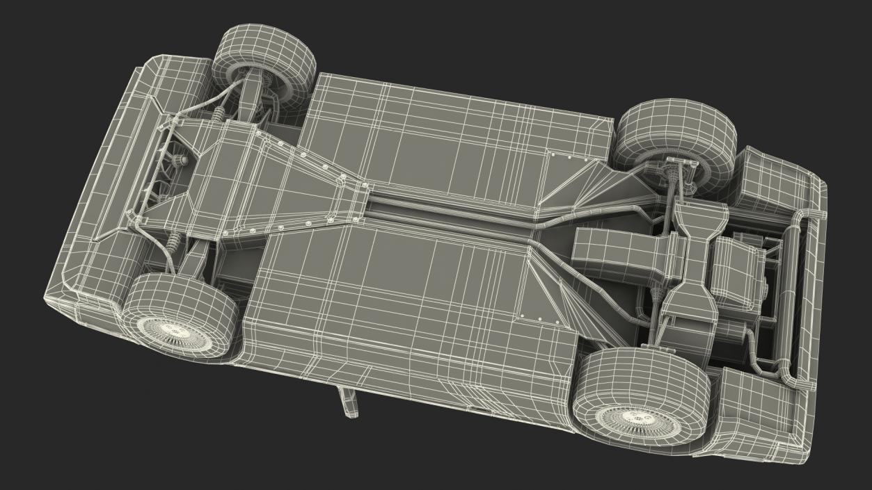 3D DeLorean DMC-12 Simple Interior