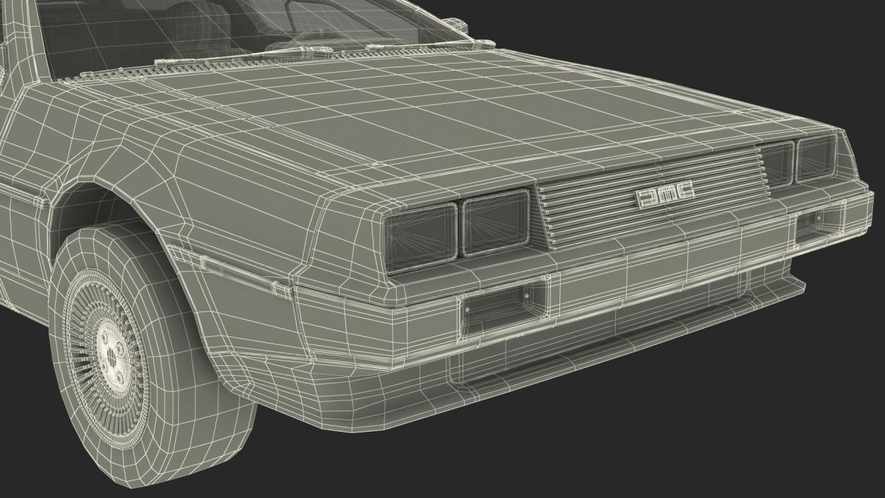 3D DeLorean DMC-12 Simple Interior