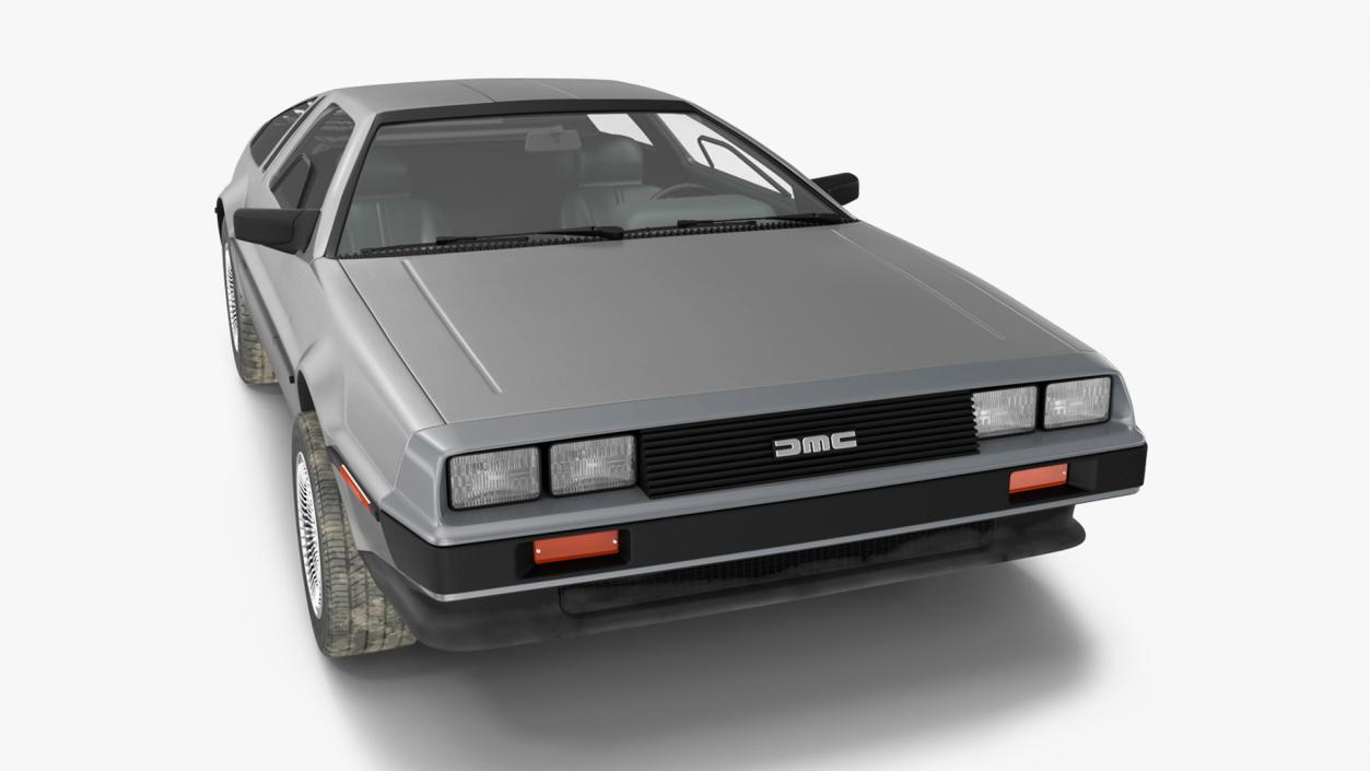 3D DeLorean DMC-12 Simple Interior