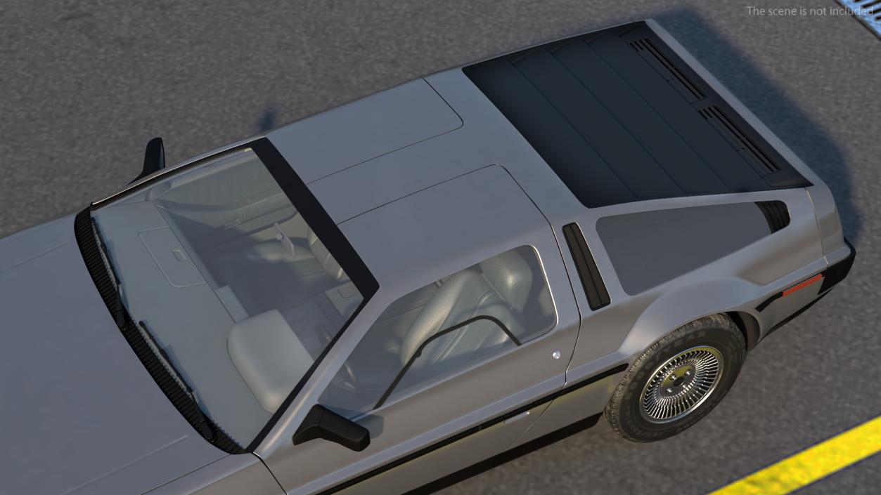 3D DeLorean DMC-12 Simple Interior