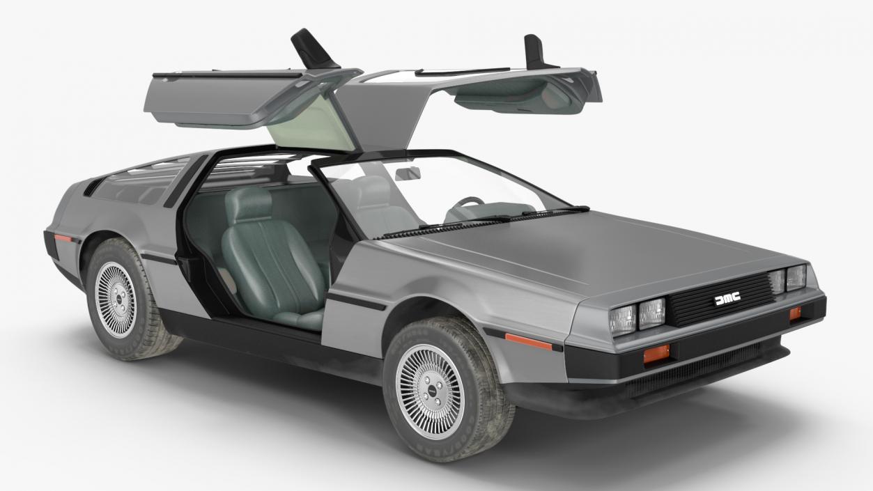 3D DeLorean DMC-12 Simple Interior