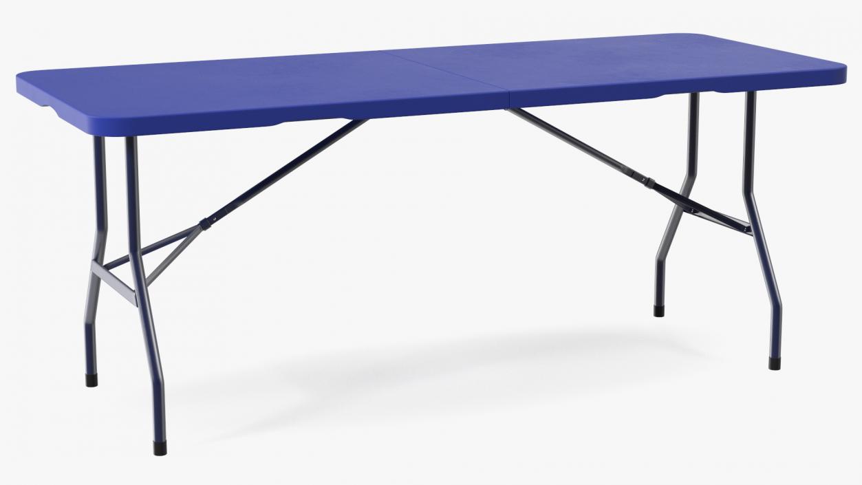 Blue Adjustable Folding Table 3D model