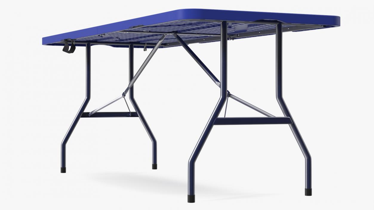 Blue Adjustable Folding Table 3D model