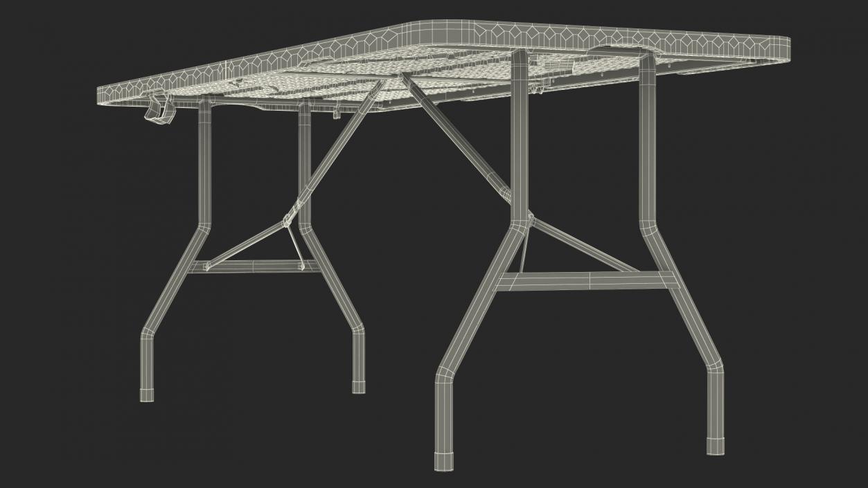 Blue Adjustable Folding Table 3D model