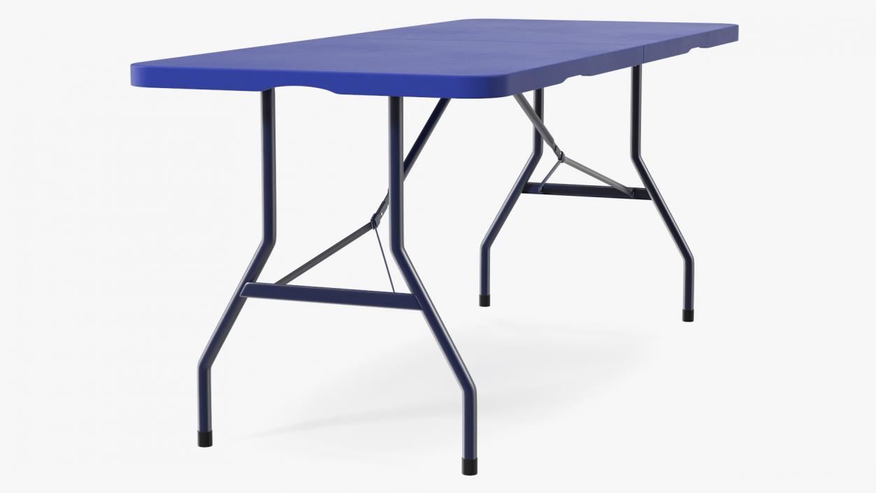 Blue Adjustable Folding Table 3D model