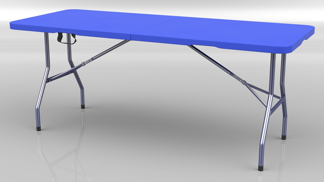 Blue Adjustable Folding Table 3D model