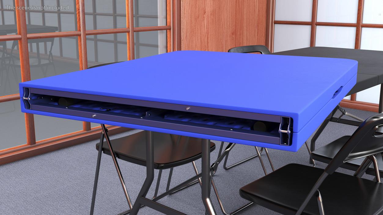 Blue Adjustable Folding Table 3D model