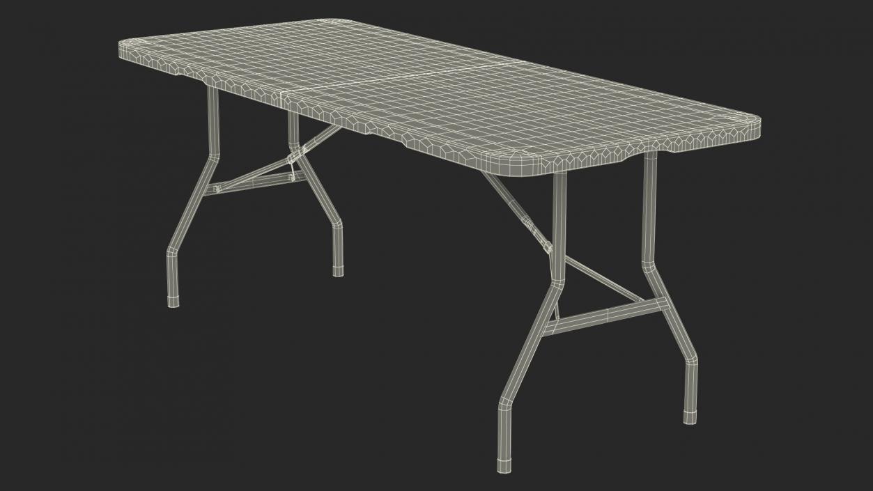 Blue Adjustable Folding Table 3D model