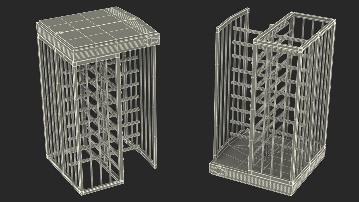 3D model Full Height Security Turnstile