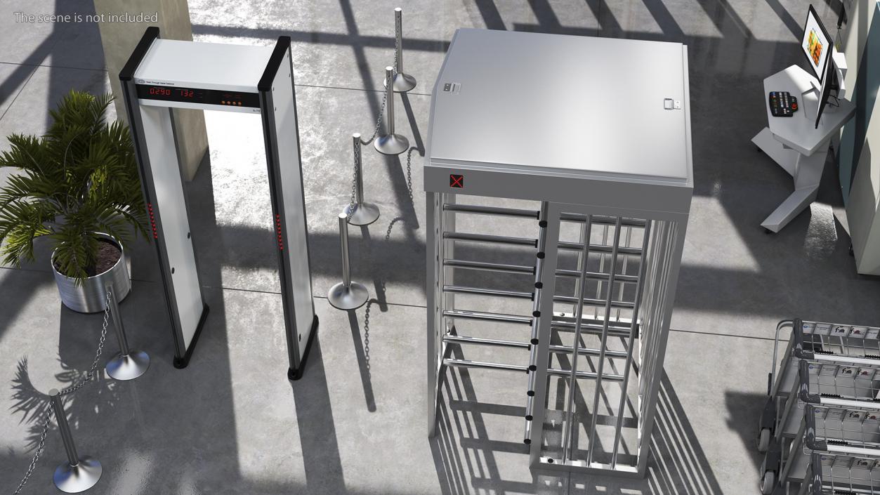 3D model Full Height Security Turnstile