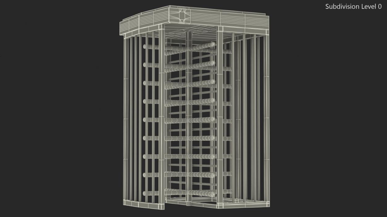 3D model Full Height Security Turnstile