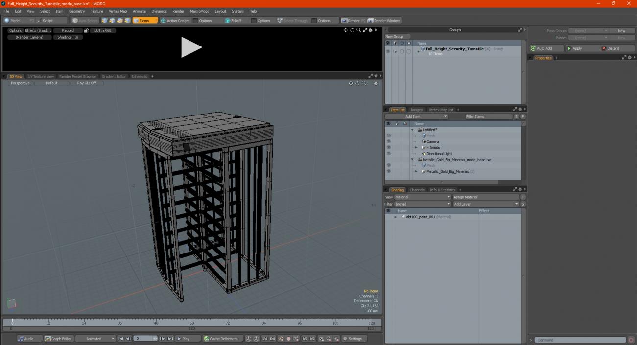 3D model Full Height Security Turnstile