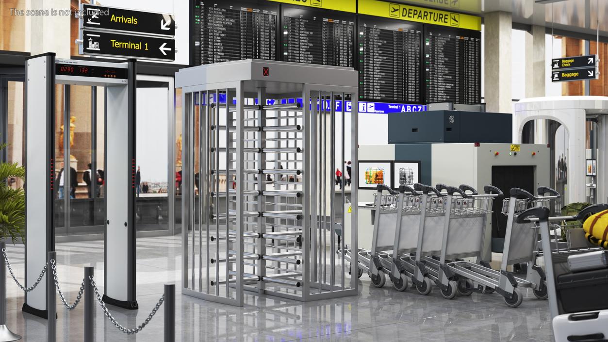 3D model Full Height Security Turnstile