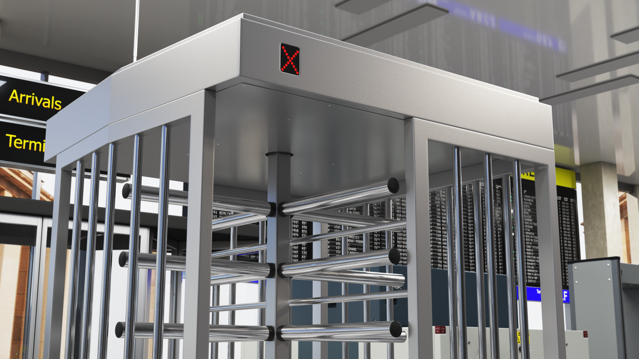 3D model Full Height Security Turnstile