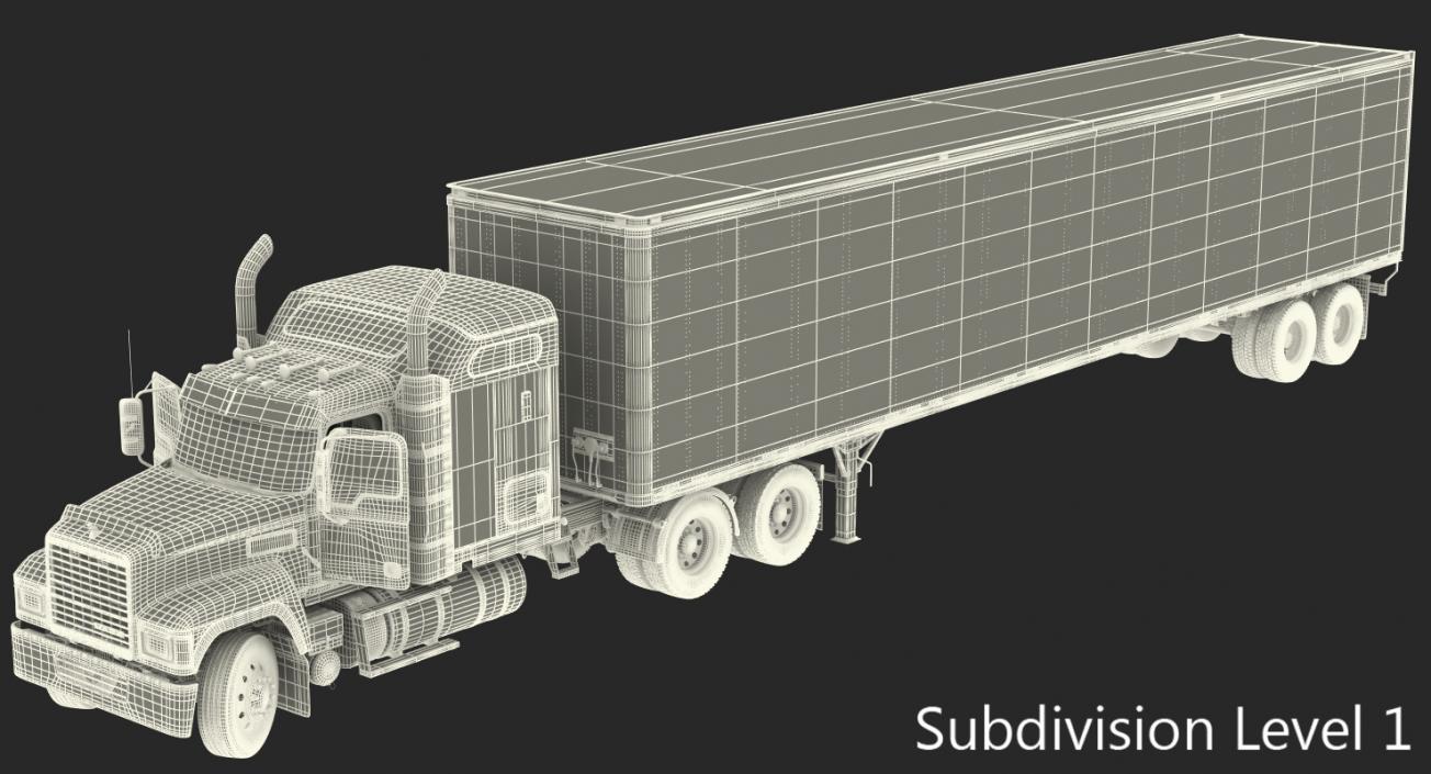 3D model Trailer Truck Mack CHU613