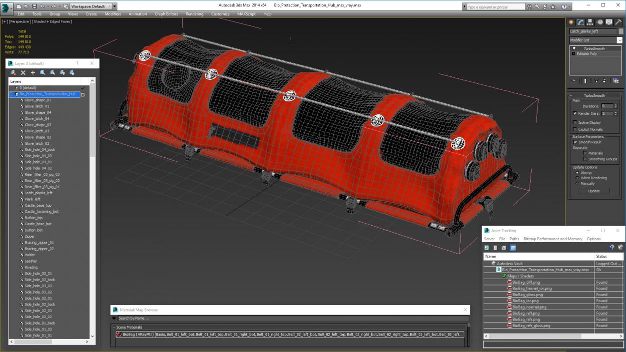 3D Bio Protection Transportation Hub model