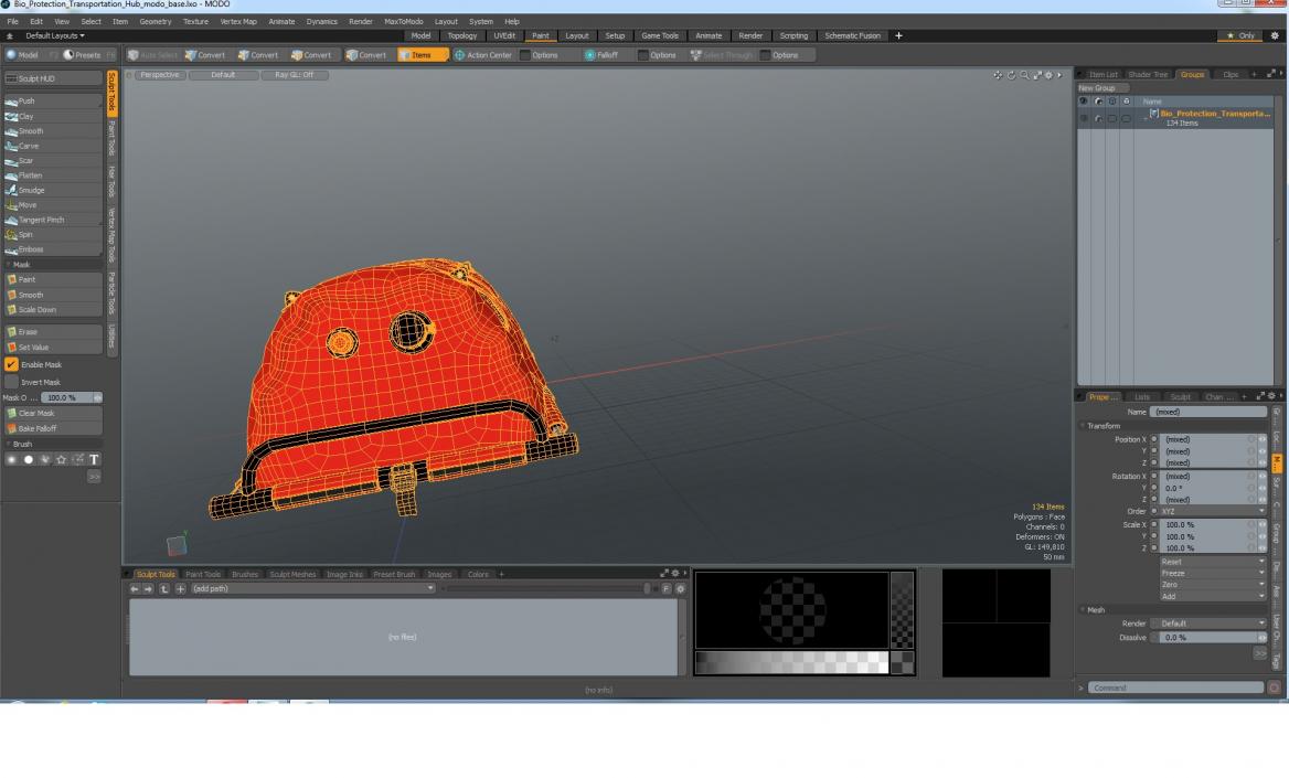 3D Bio Protection Transportation Hub model