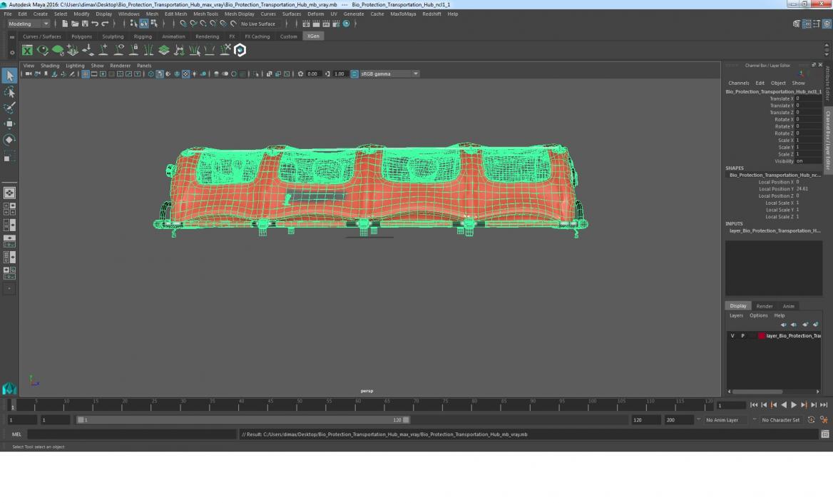 3D Bio Protection Transportation Hub model