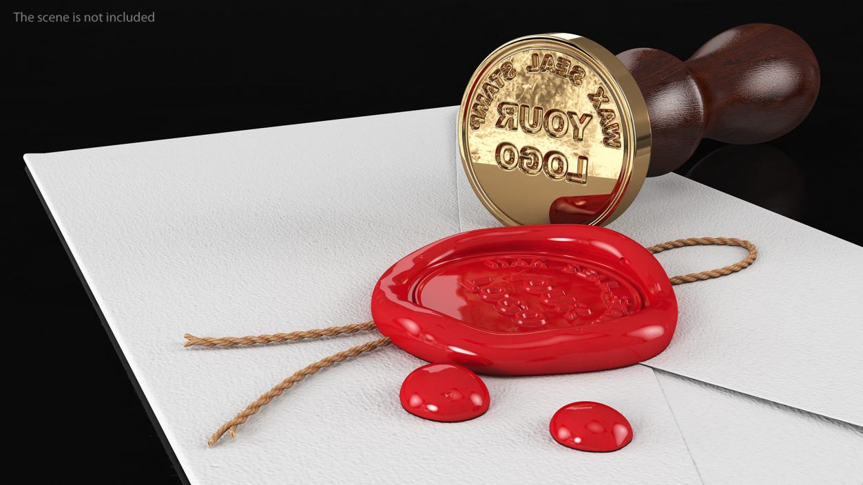 3D Wax Seal Stamp Monogram model