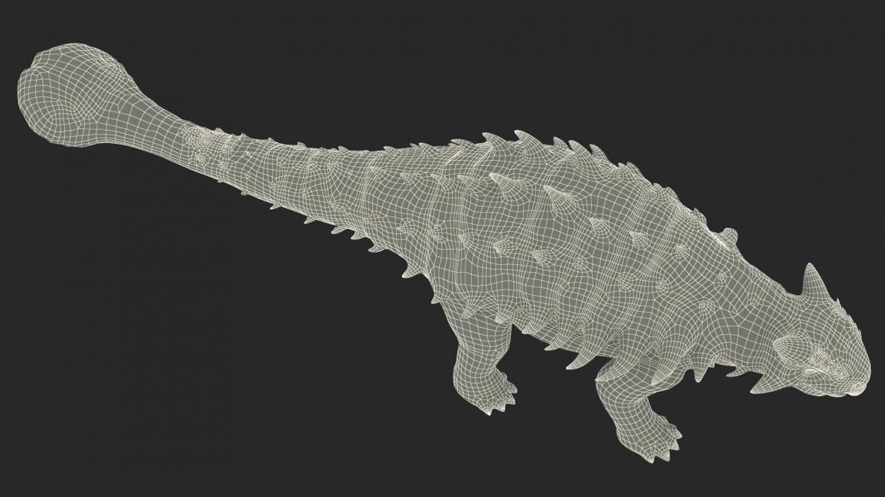 3D model Ankylosaurus from Desert Habitats Rigged