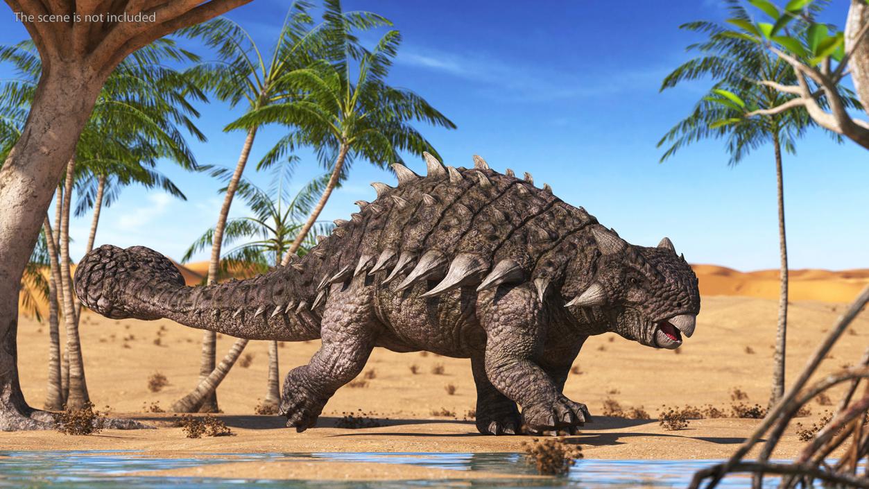 3D model Ankylosaurus from Desert Habitats Rigged