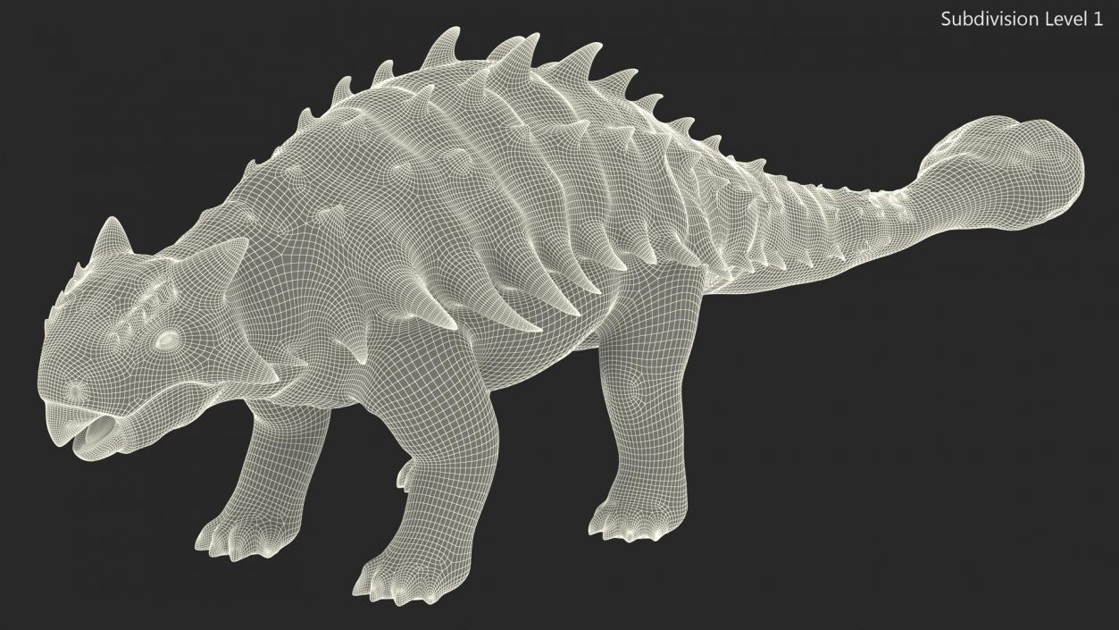 3D model Ankylosaurus from Desert Habitats Rigged