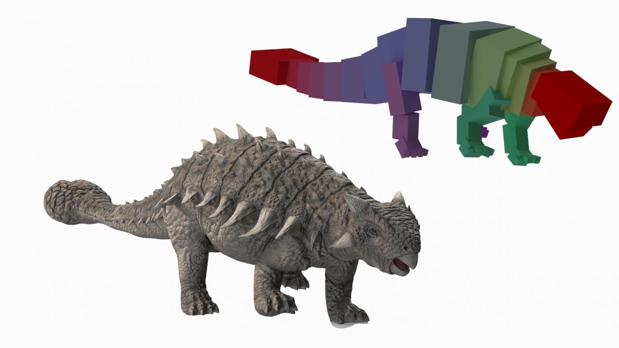 3D model Ankylosaurus from Desert Habitats Rigged